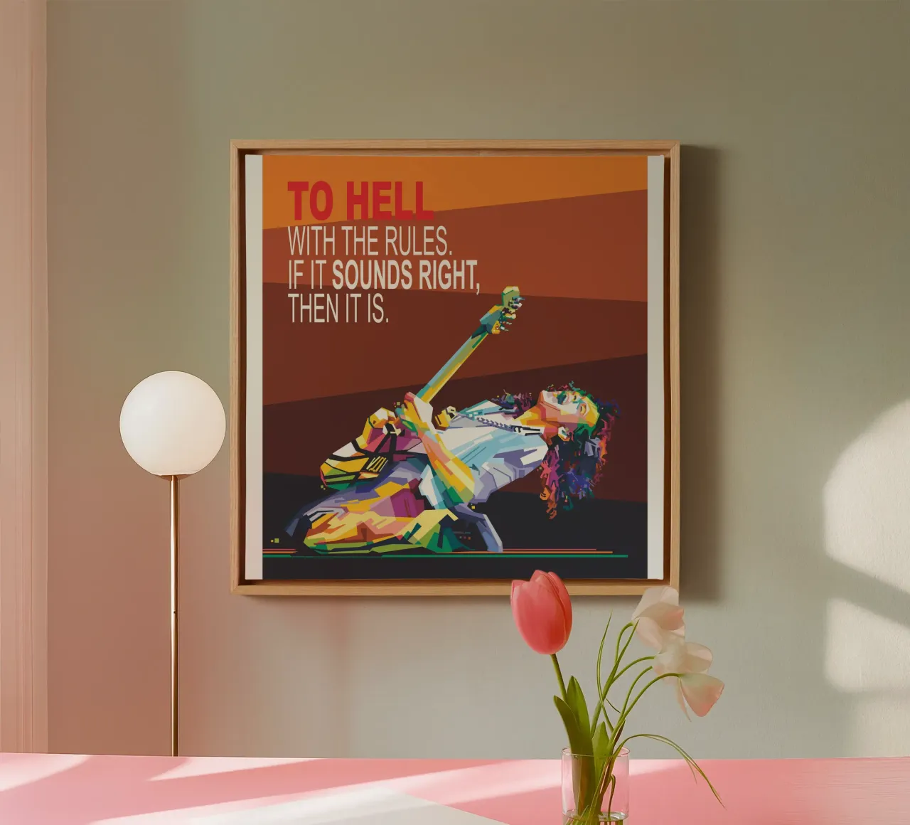 To hell with the rules. If it sounds right, then it is. canvas with Floater frame by Alkahfsmart