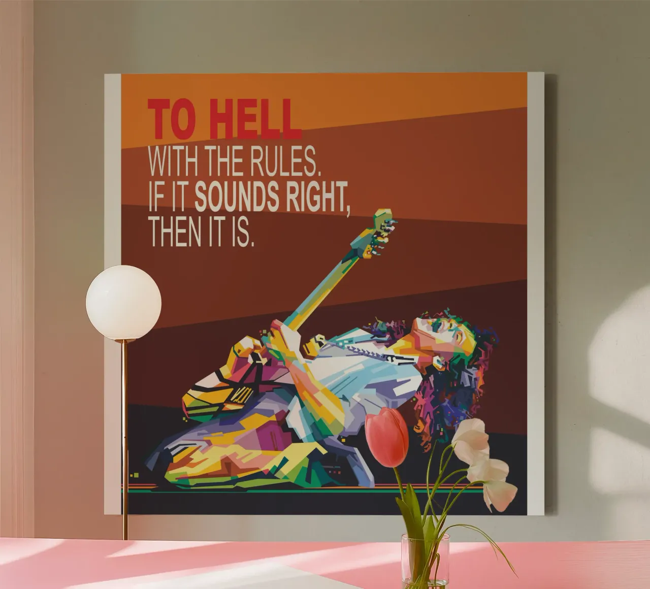 To hell with the rules. If it sounds right, then it is. canvas with Floater frame by Alkahfsmart