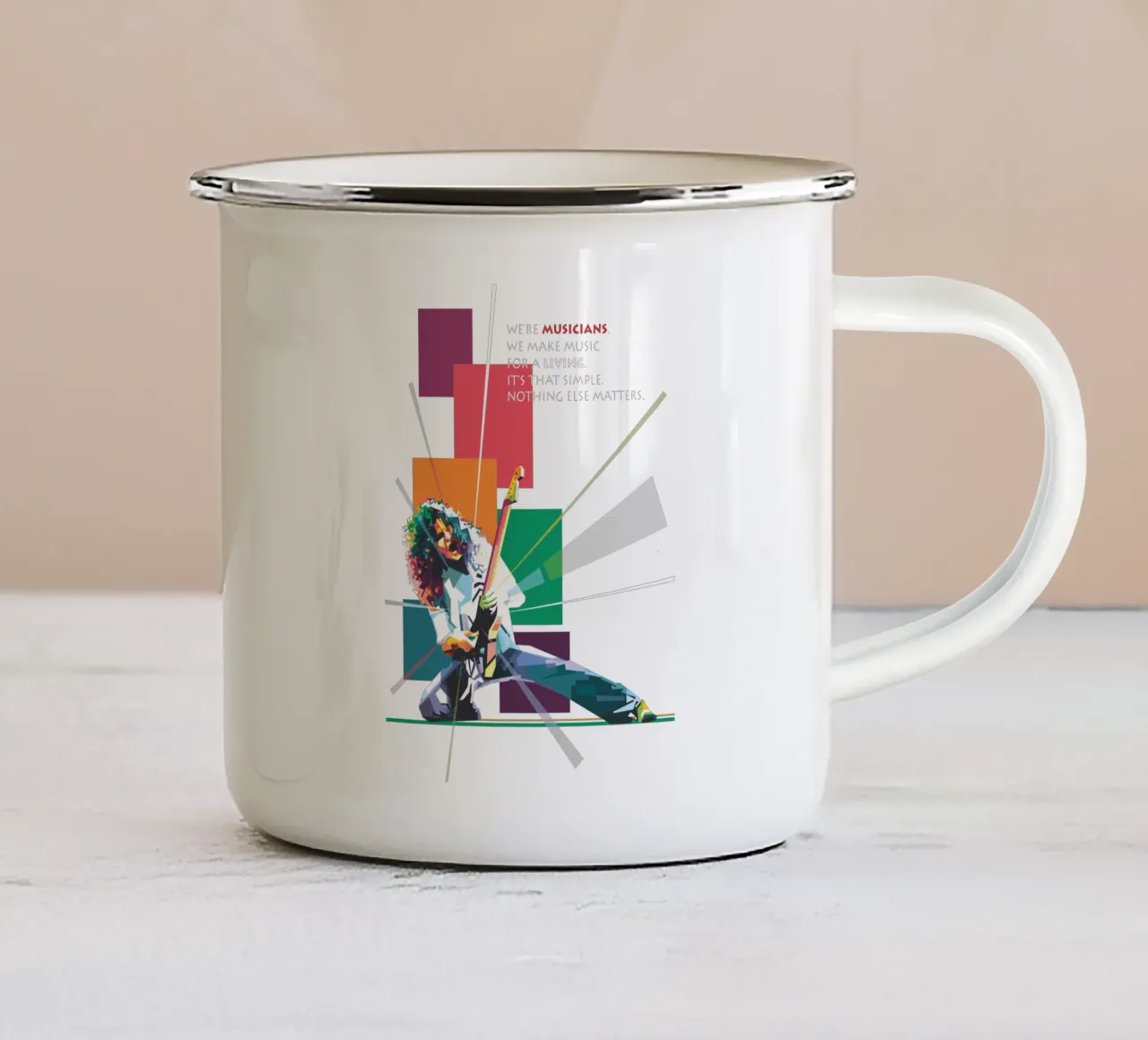 Citazioni di EVH tazza in smalto da Alkahfsmart