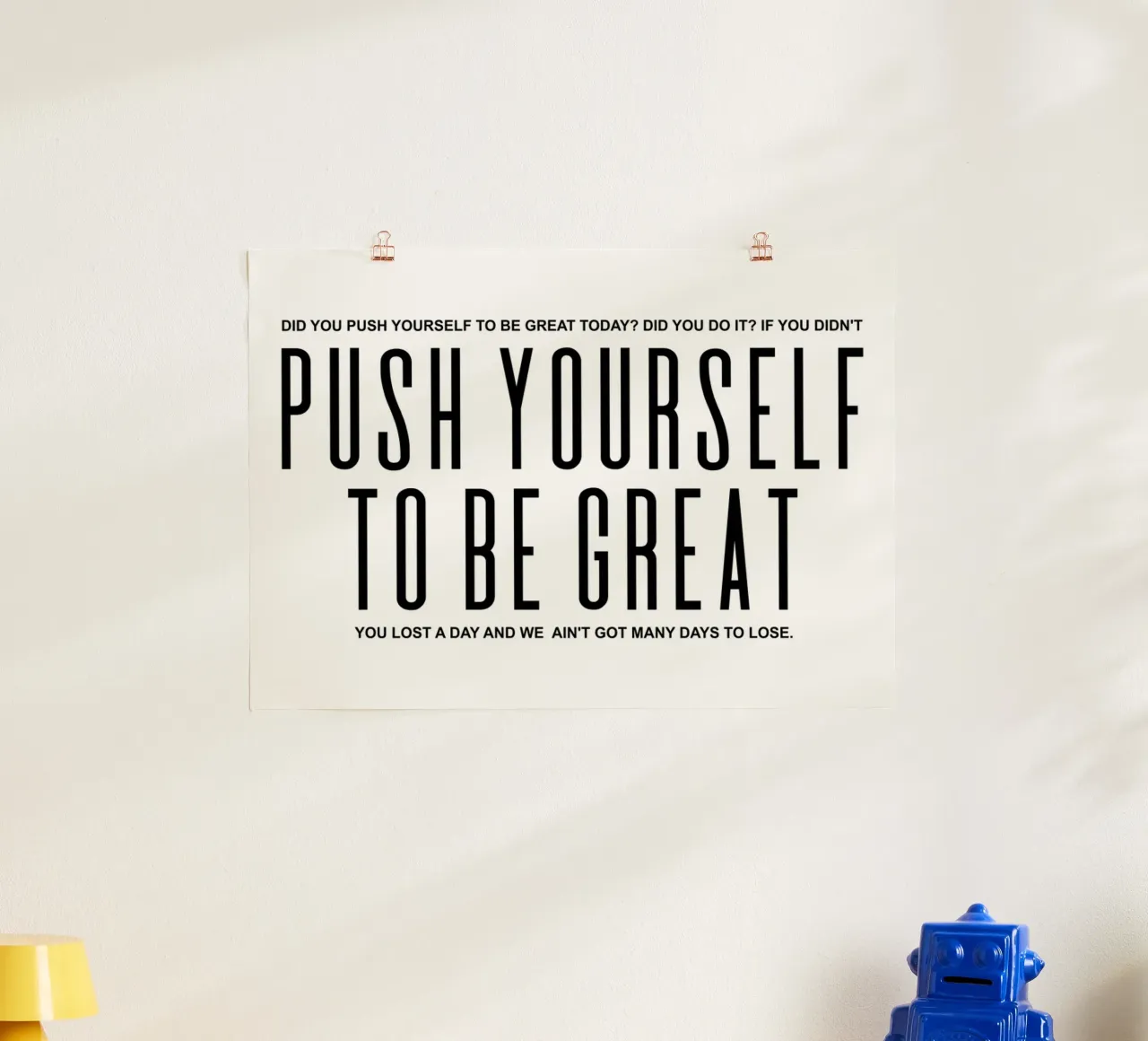 Push Yourself To Be Great | Motivationszitat Hahnemühle von Inspirify