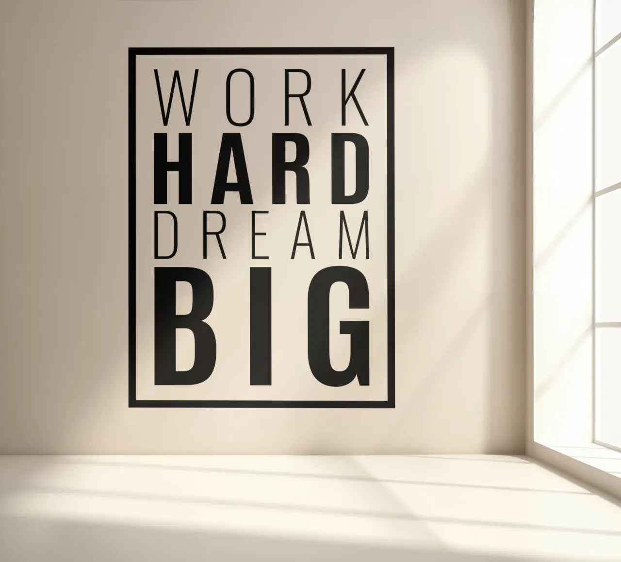 Work Hard Dream Big | Motivational Quote fotobehang van Inspirify