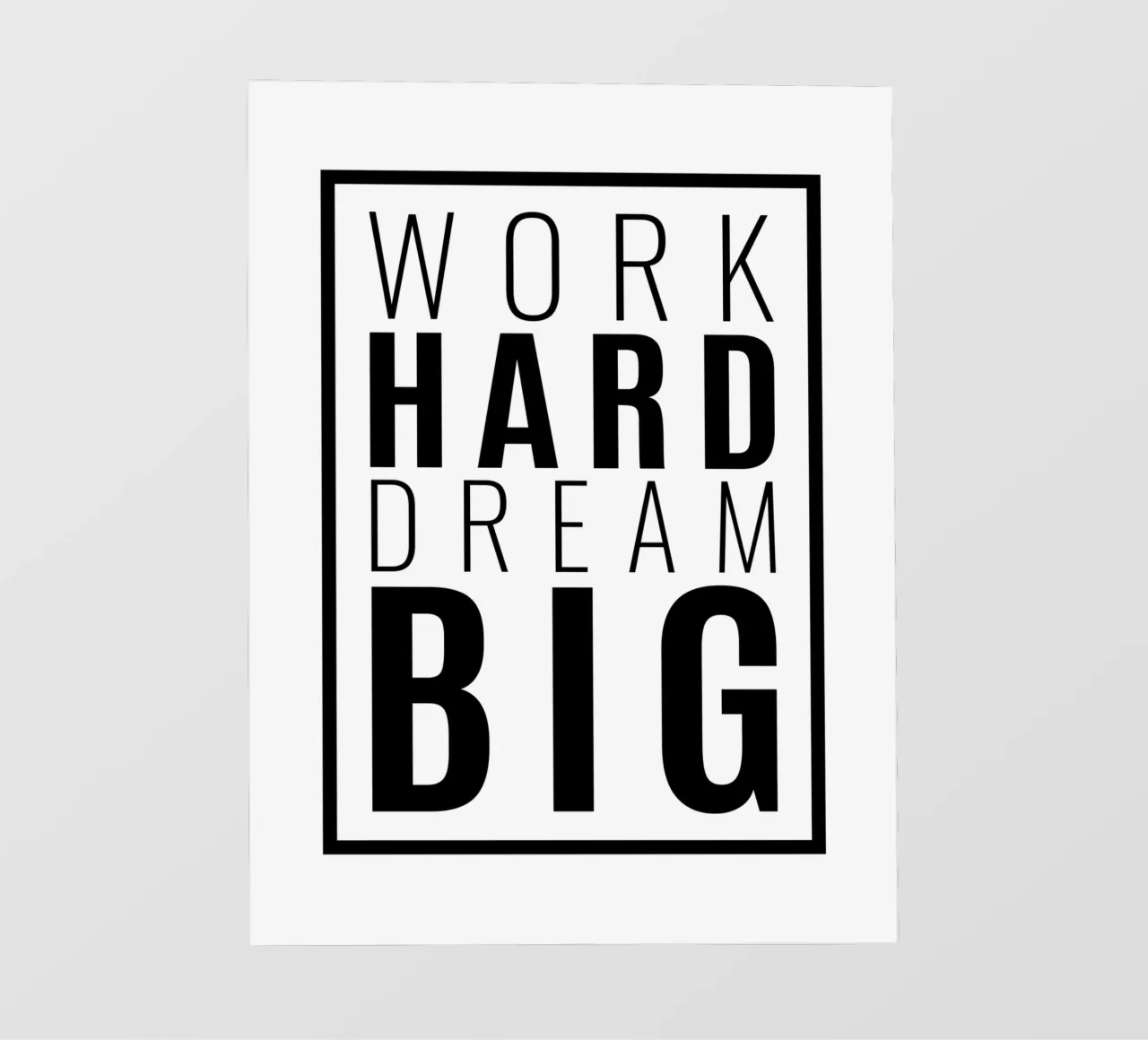 Work Hard Dream Big | Motivational Quote fotobehang van Inspirify
