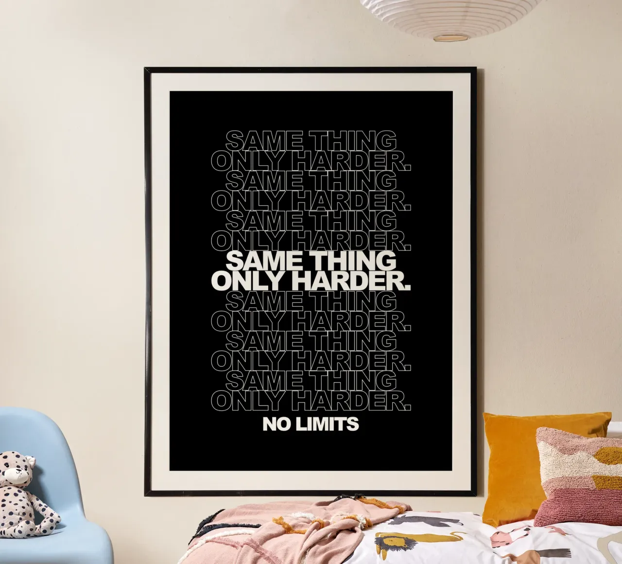 Lo Mismo Pero Más Difícil Sin Límites | Cita Motivacional poster de Inspirify