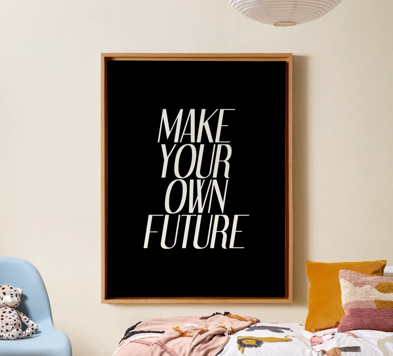 Make Your Own Future | Motivational Quote canvas with Floater frame by Inspirify