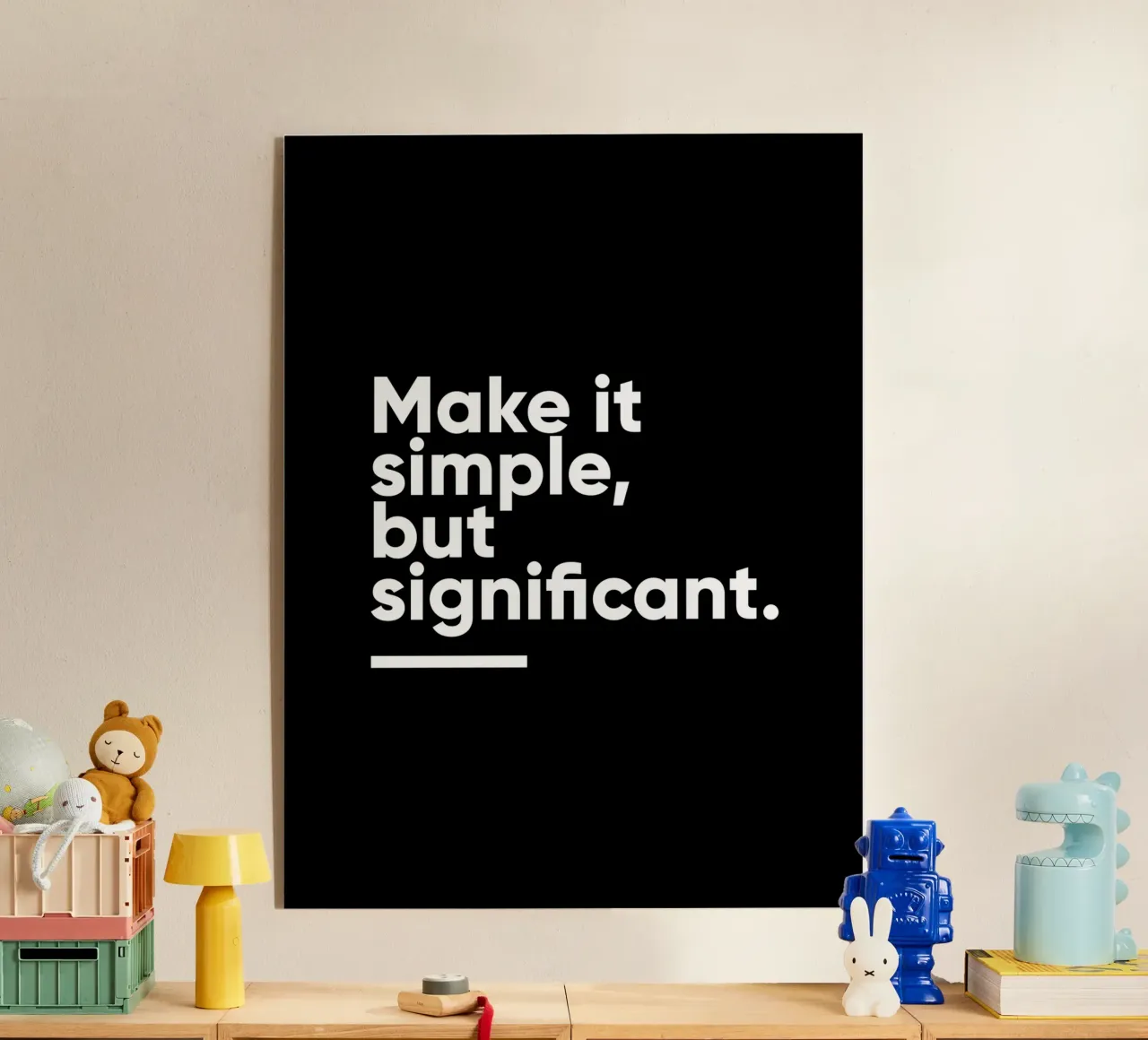 Rendi le cose semplici ma significative | Citazione motivazionale plexiglass da Inspirify