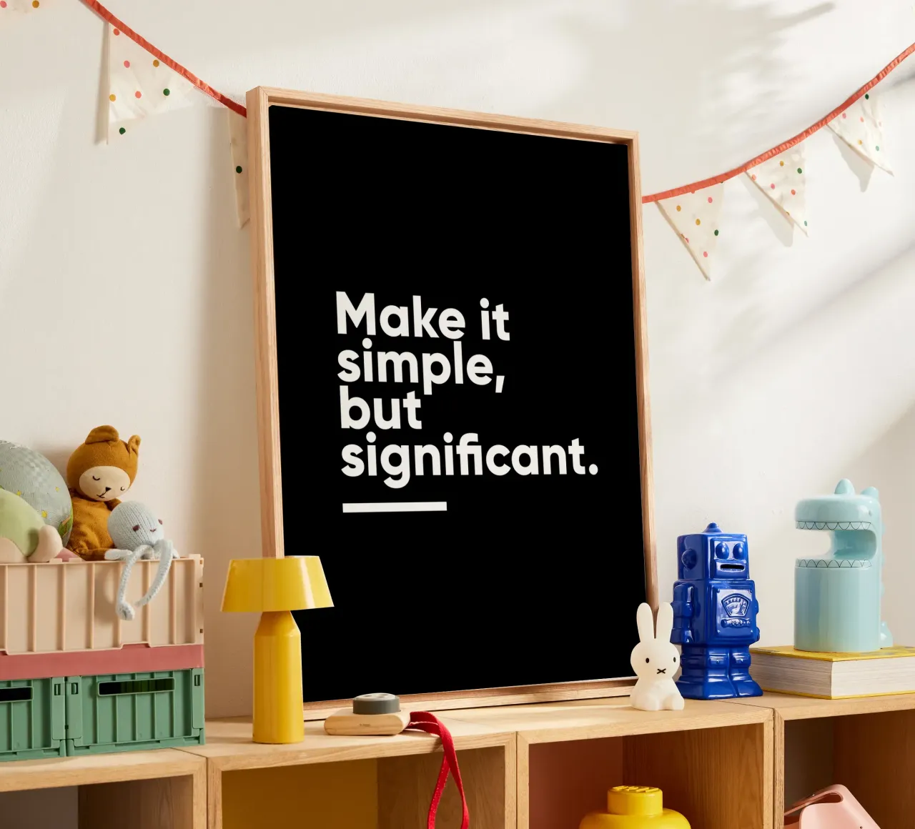 Make It Simple But Significant | Motivational Quote canvas with Floater frame by Inspirify