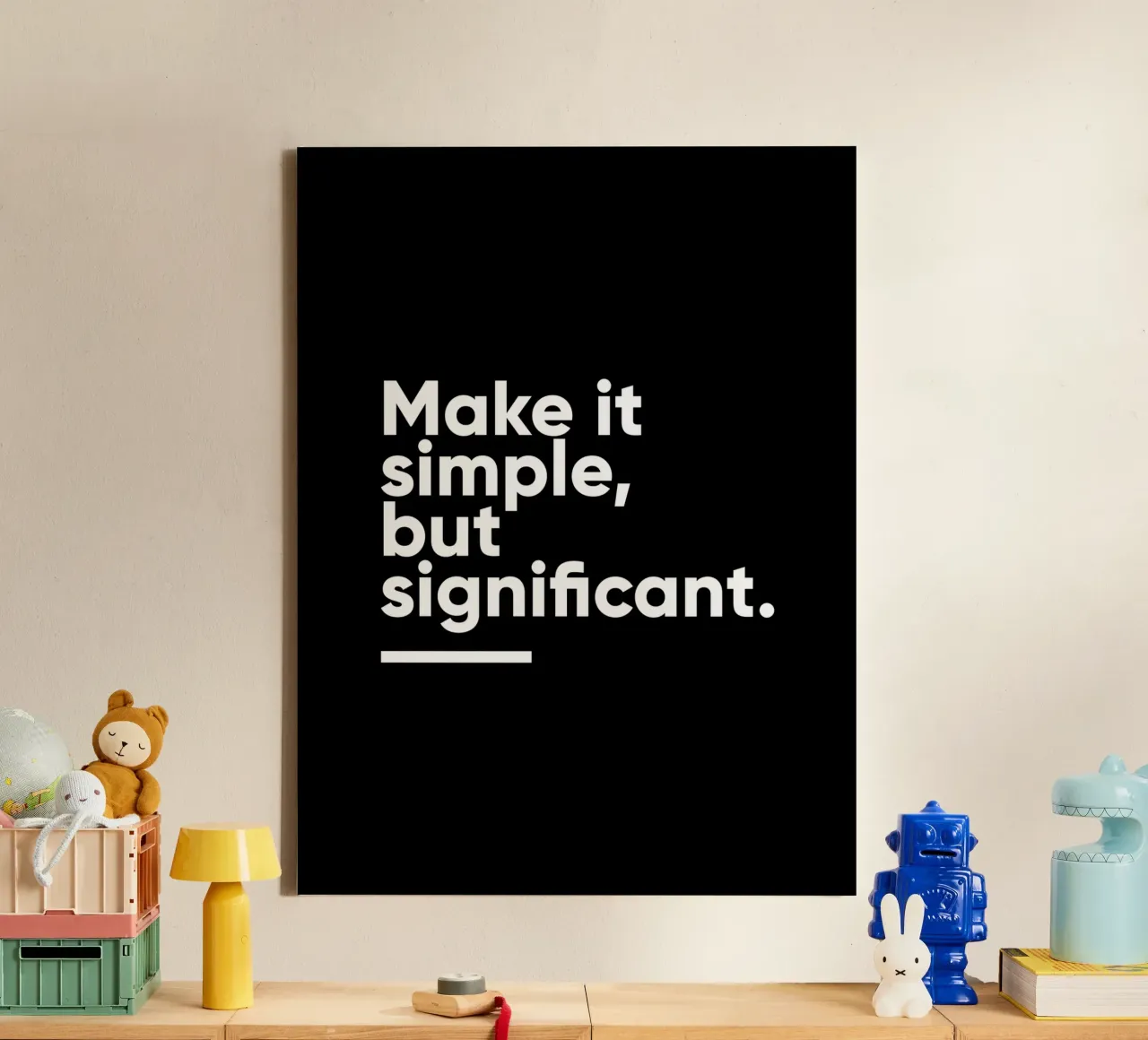 Make It Simple But Significant | Motivational Quote canvas with Floater frame by Inspirify