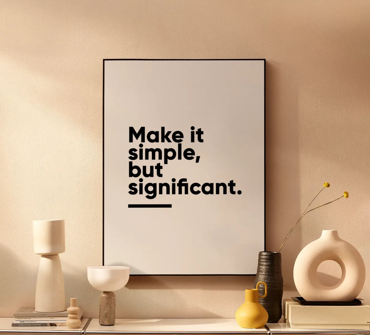 Rendi le cose semplici ma significative | Citazione motivazionale plexiglass da Inspirify