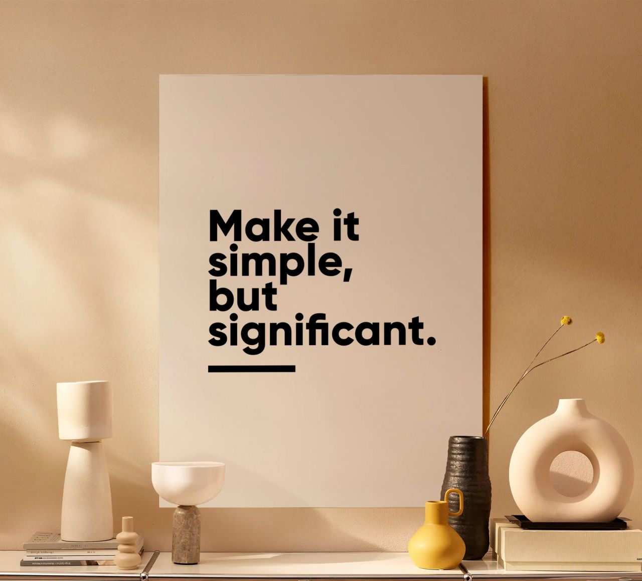 Rendi le cose semplici ma significative | Citazione motivazionale plexiglass da Inspirify