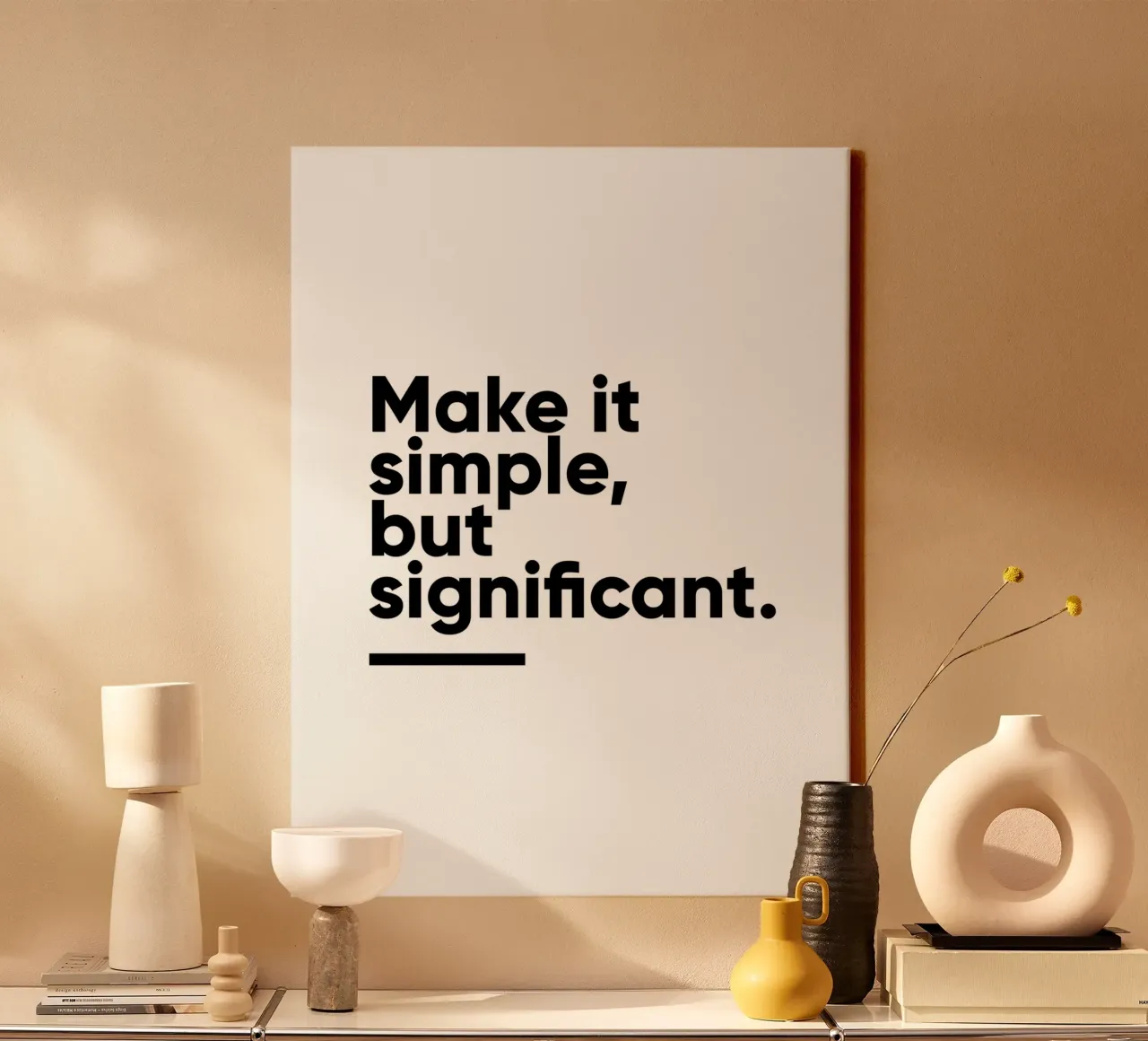 Make It Simple But Significant | Motivational Quote canvas by Inspirify