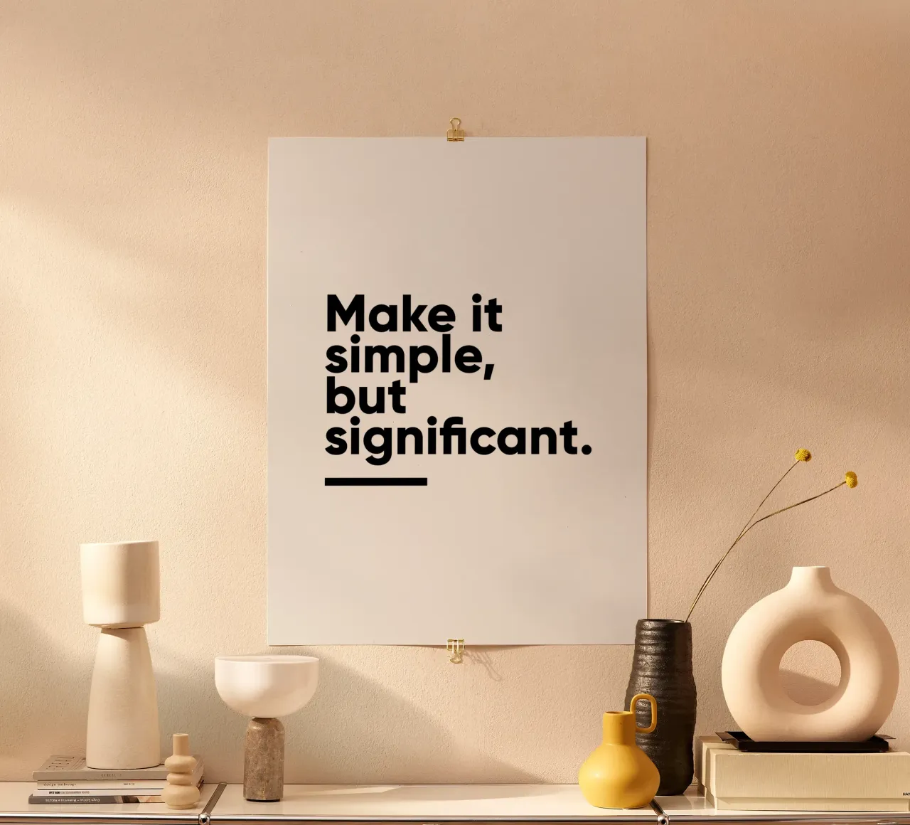 Make It Simple But Significant | Motivational Quote hahnemühle by Inspirify