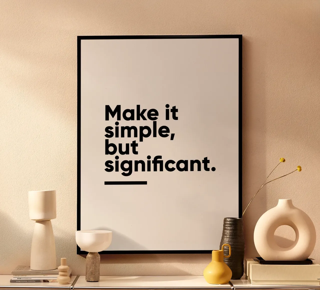 Make It Simple But Significant | Motivational Quote hahnemühle by Inspirify