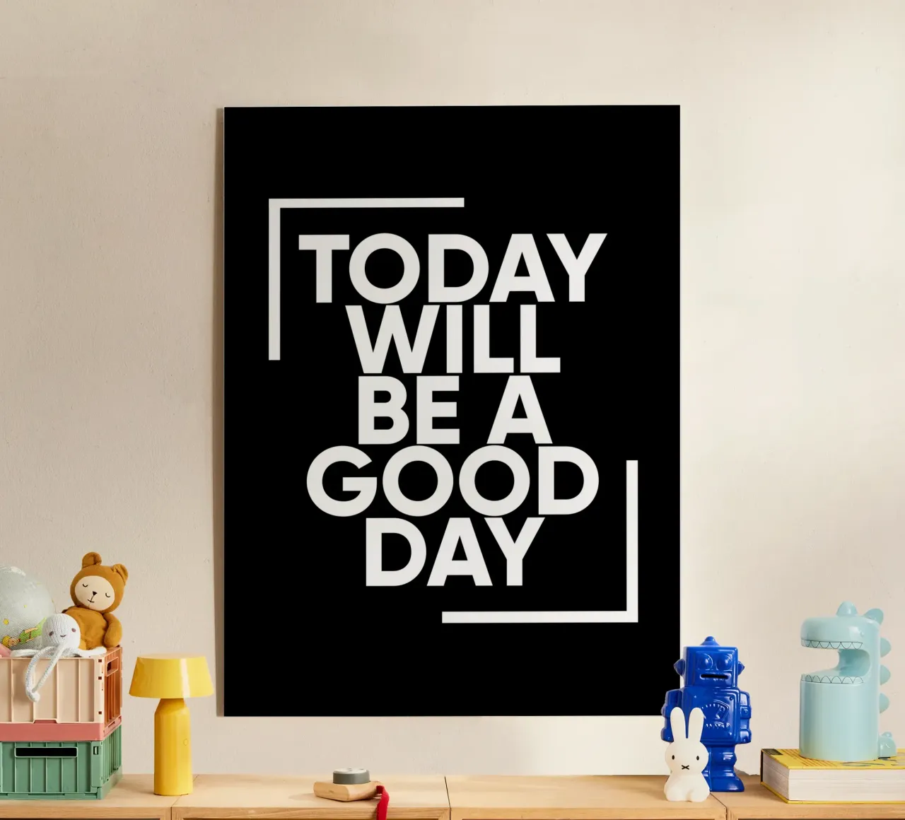 Vandaag Wordt Een Goede Dag | Motiverende Citaat acryl van Inspirify