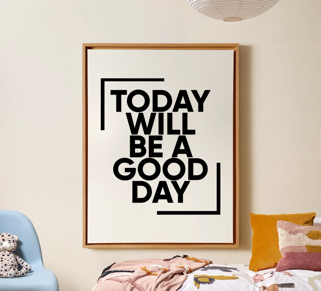 Today Will Be A Good Day | Motivational Quote canvas with Floater frame by Inspirify