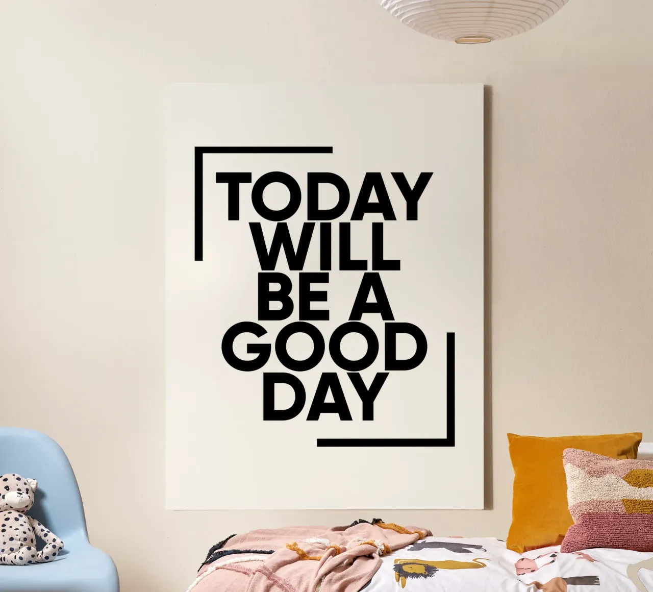 Today Will Be A Good Day | Motivational Quote canvas with Floater frame by Inspirify