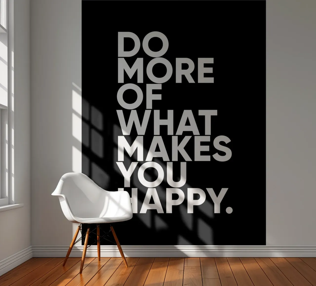 Doe meer wat je gelukkig maakt | Motivational Quote fotobehang van Inspirify