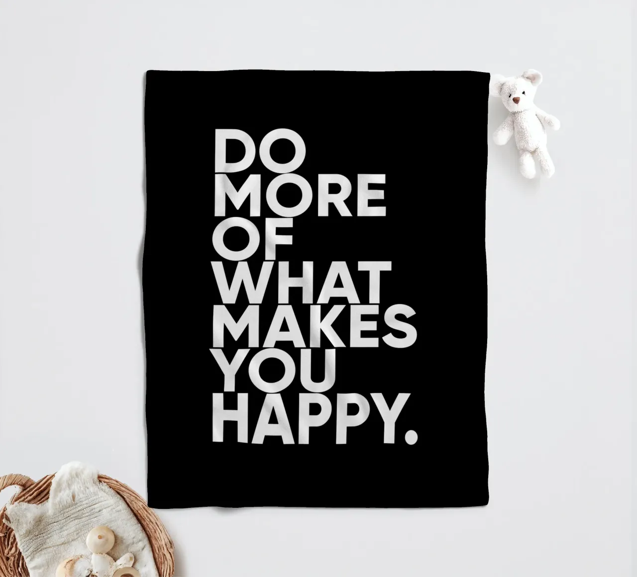 Do More Of What Makes You Happy | Motivational Quote fleece blanket by Inspirify