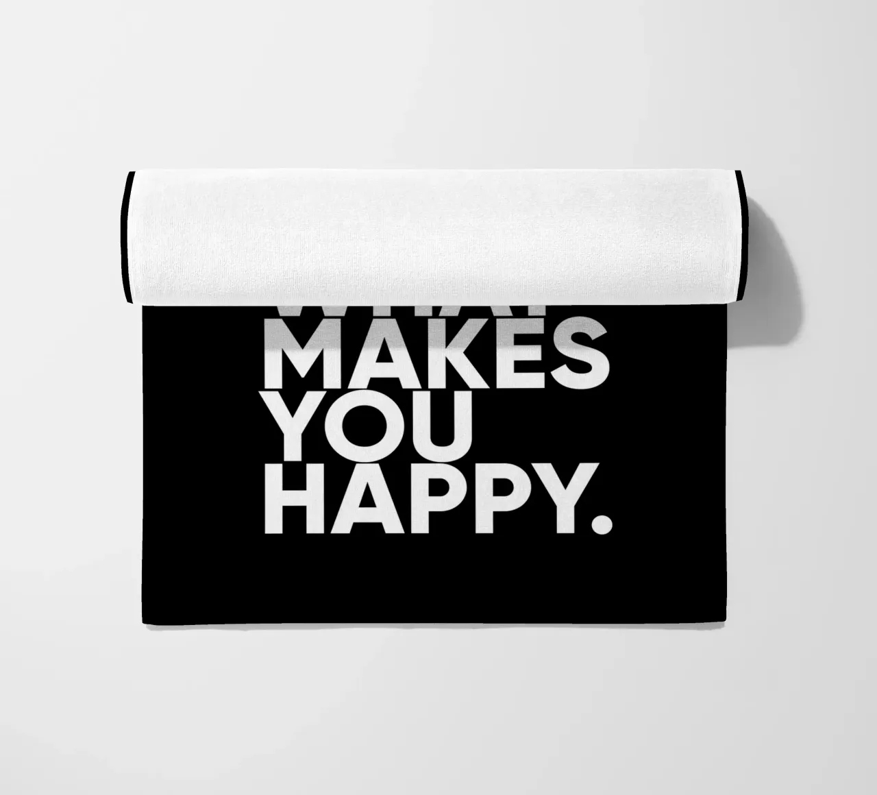 Fai di più di ciò che ti rende felice | Citazione motivazionale telo mare da Inspirify