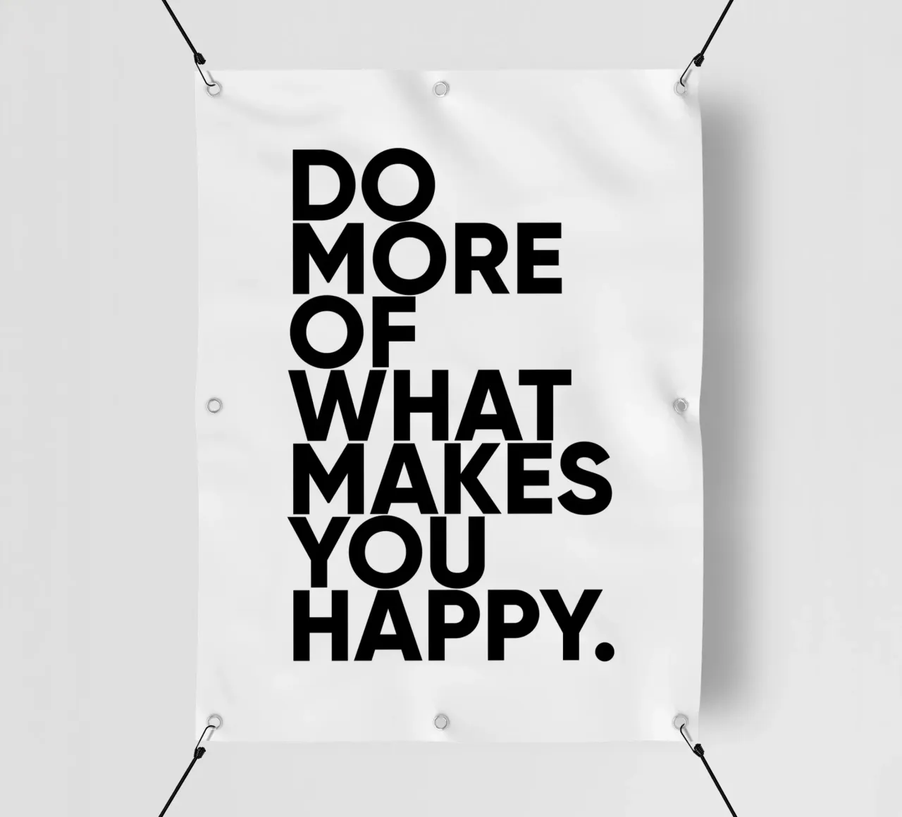 Fai di più ciò che ti rende felice | Citazione motivazionale telo in pvc da Inspirify