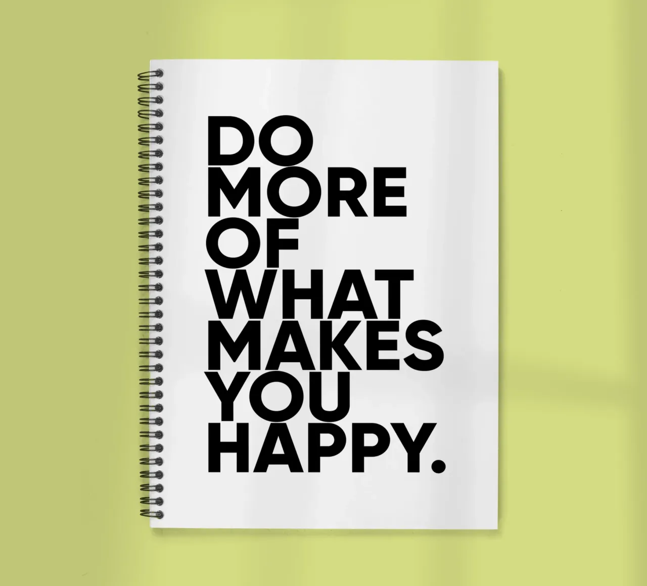 Do More What Makes You Happy | Motivational Quote spiral notebook by Inspirify