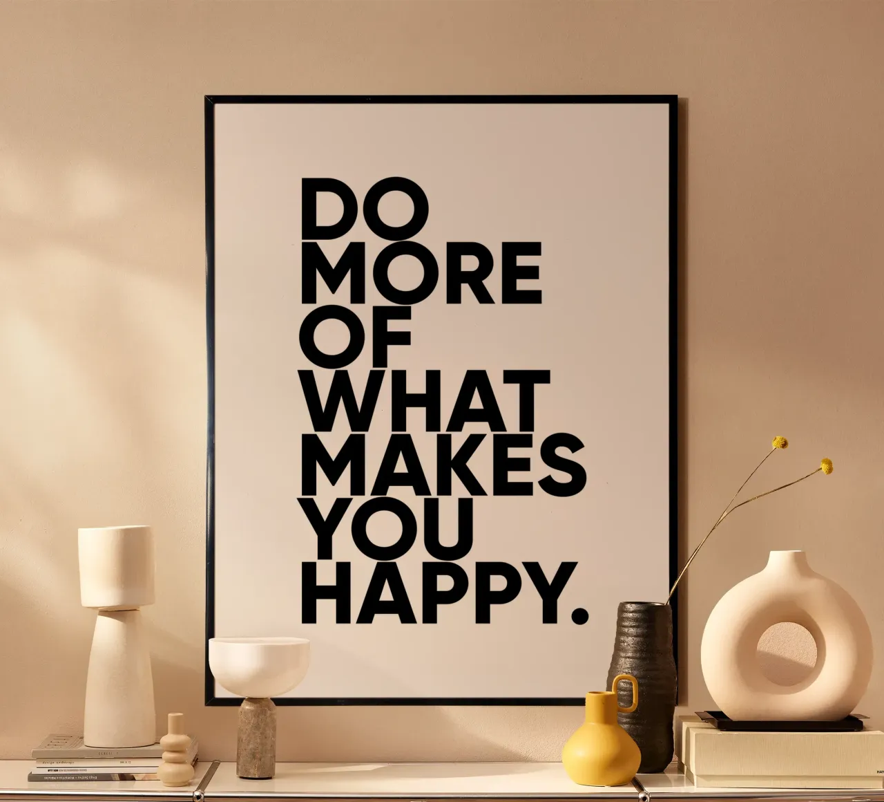 Doe meer wat je gelukkig maakt | Motivational Quote poster van Inspirify