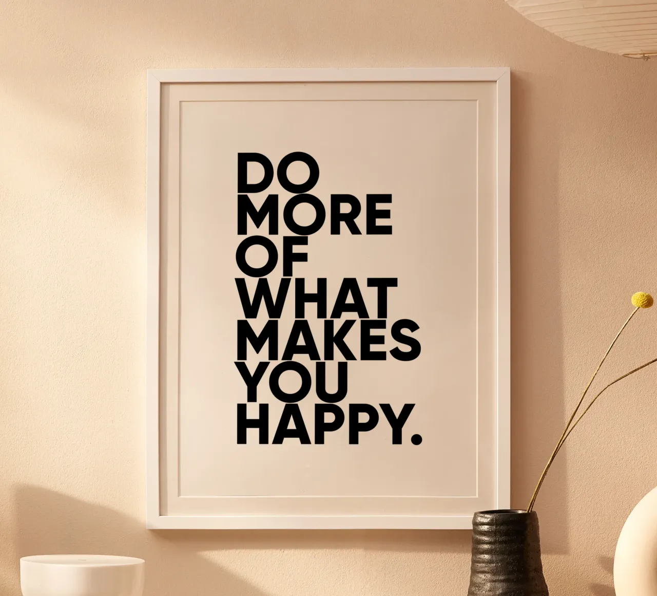 Doe meer wat je gelukkig maakt | Motivational Quote poster van Inspirify