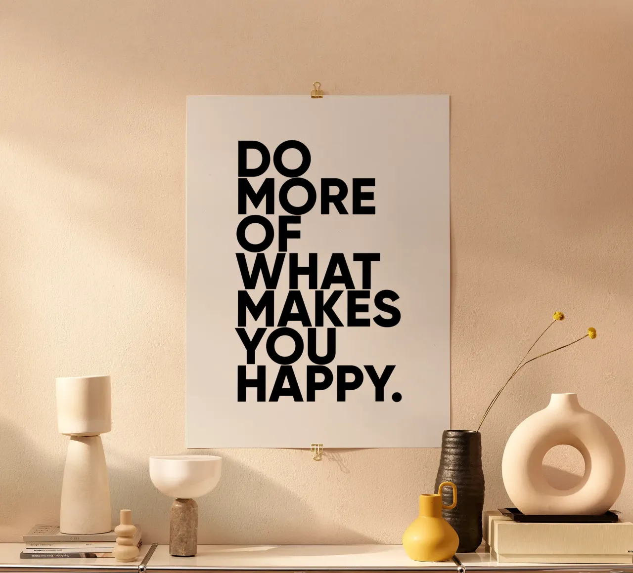 Doe meer wat je gelukkig maakt | Motivational Quote poster van Inspirify