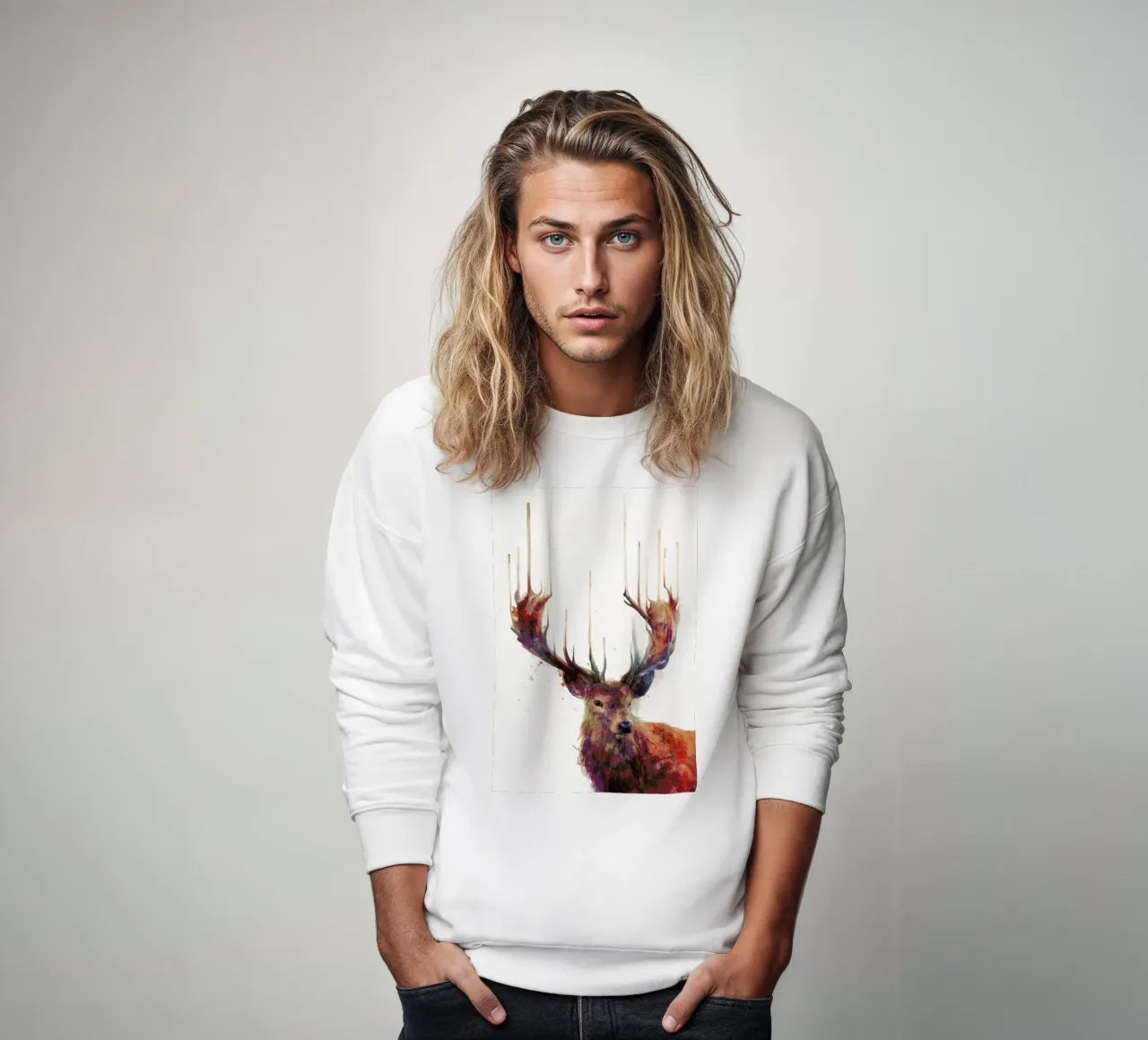 Red Deer felpa da Amy Hamilton