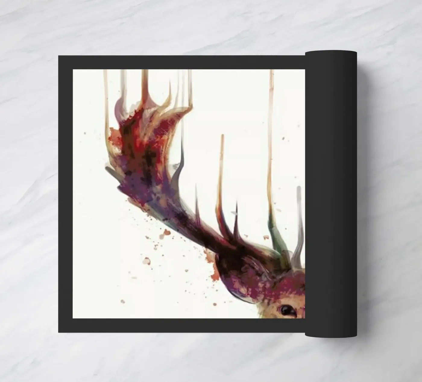 Red Deer doormat by Amy Hamilton