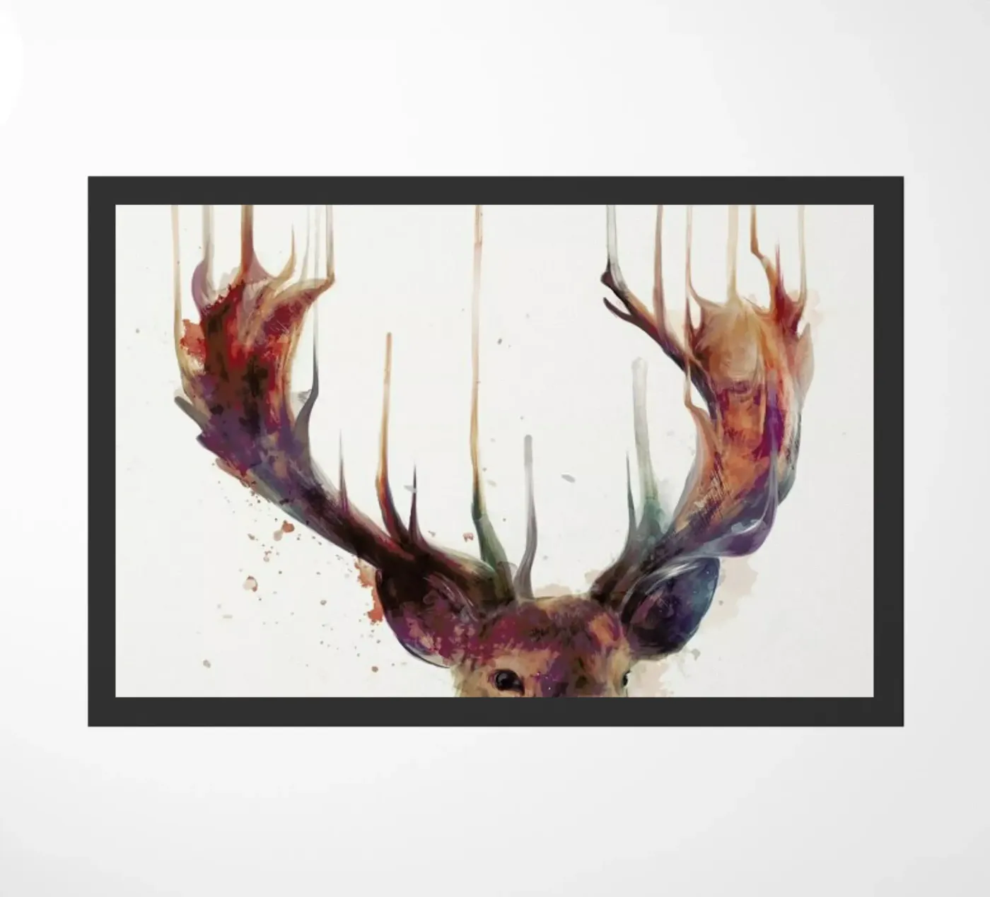 Red Deer doormat by Amy Hamilton
