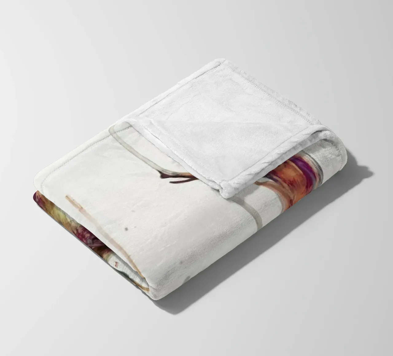 Red Deer fleece blanket by Amy Hamilton