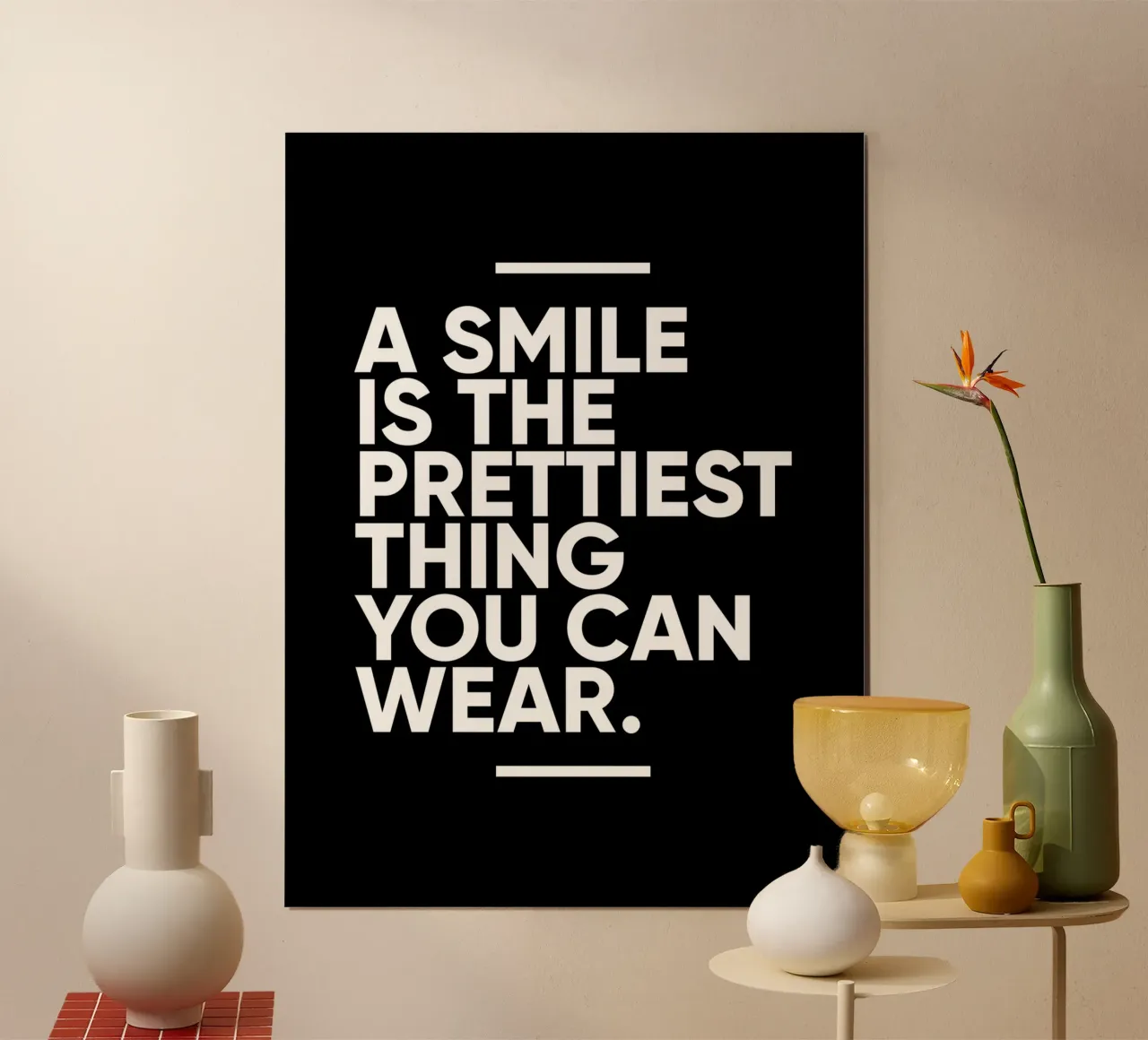 A Smile Is The Prettiest Thing You Can Wear | Motivational hahnemühle by Inspirify