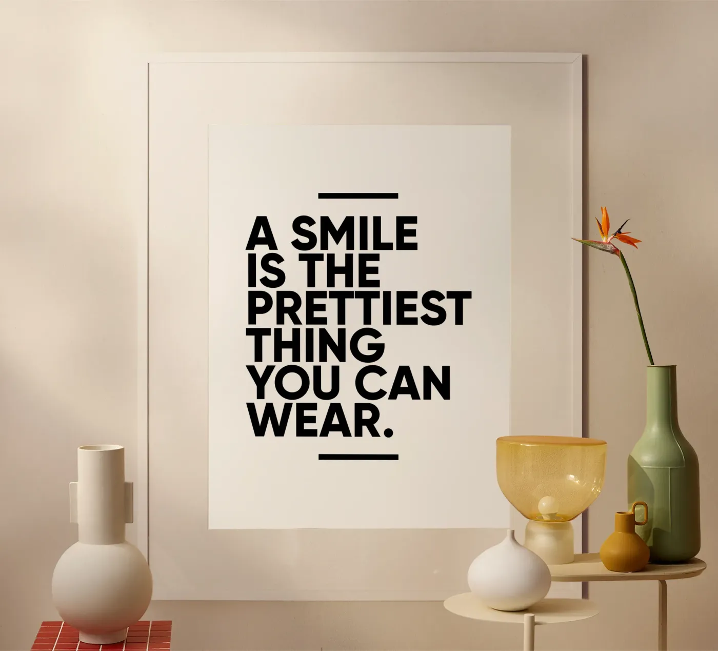 A Smile Is The Prettiest Thing You Can Wear | Motivational poster de Inspirify