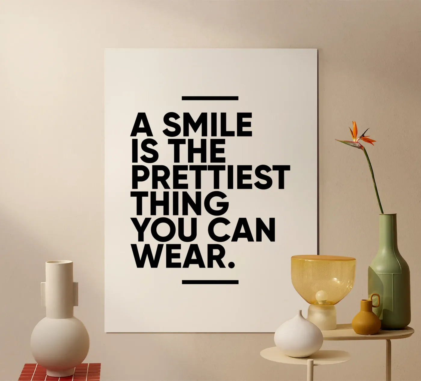 A Smile Is The Prettiest Thing You Can Wear | Motivational poster de Inspirify