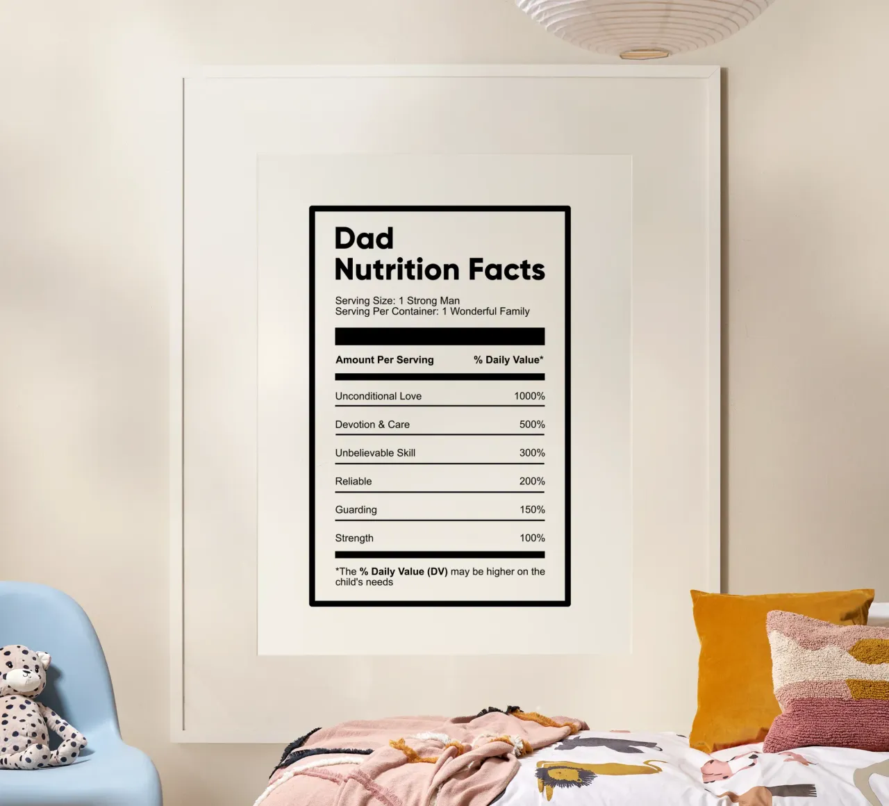 Fatti nutrizionali di papà | Citazione motivazionale poster da Inspirify