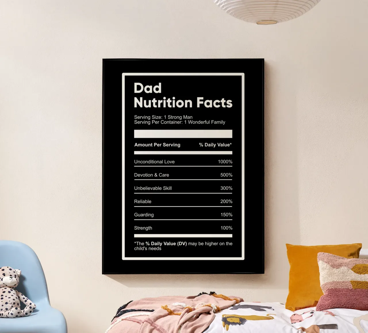 Citation de papa sur la nutrition | Citation de motivation plexiglas de Inspirify