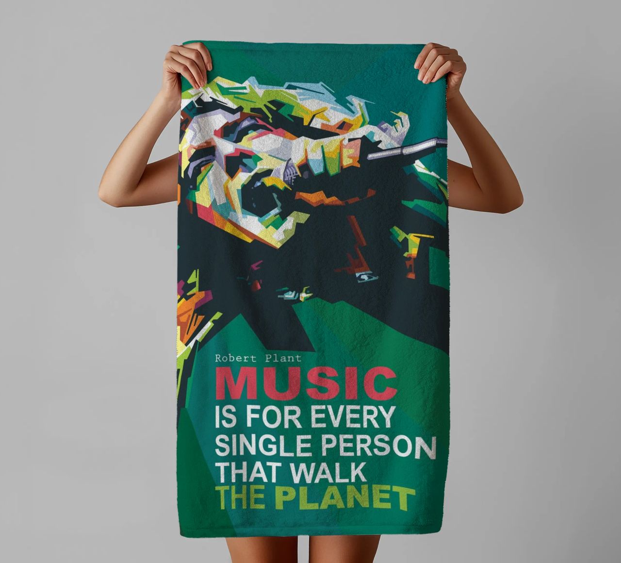 Music is for every single person that walk the planet. towel by Alkahfsmart