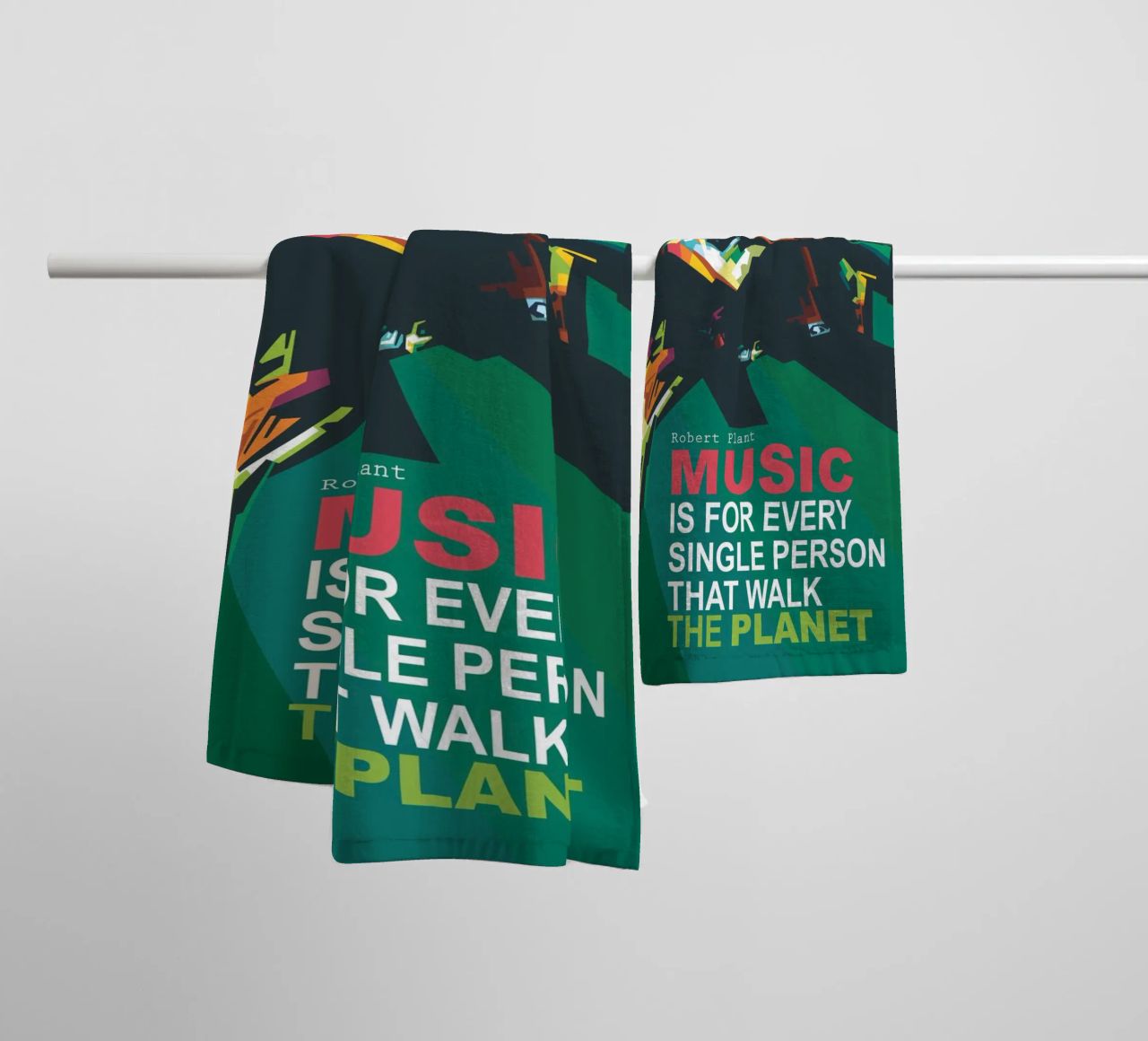 Music is for every single person that walk the planet. towel by Alkahfsmart