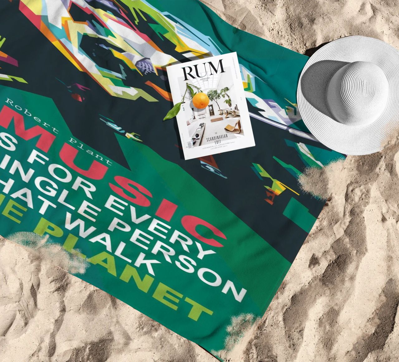 Music is for every single person that walk the planet. beach towel by Alkahfsmart