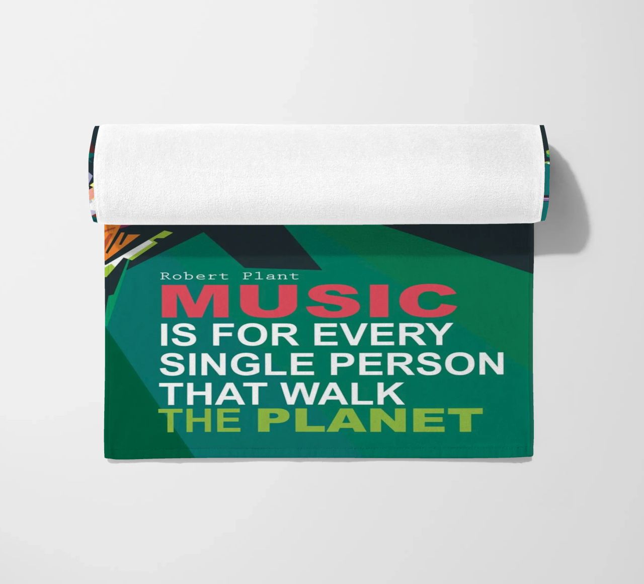 Music is for every single person that walk the planet. beach towel by Alkahfsmart