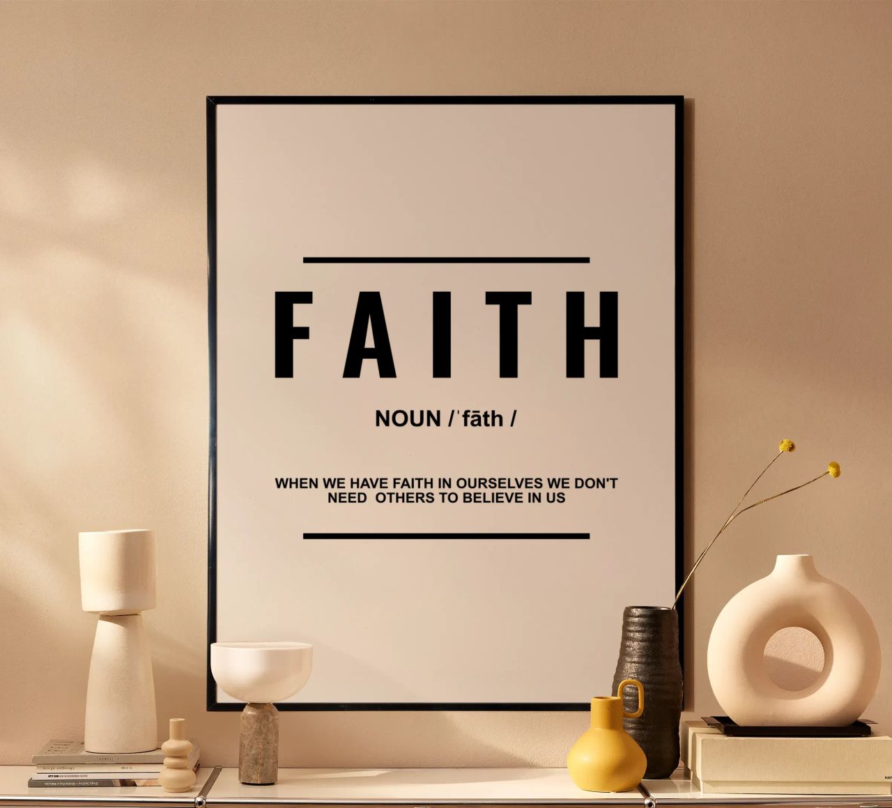 Glaube Definition | Motivationszitat Poster von Inspirify