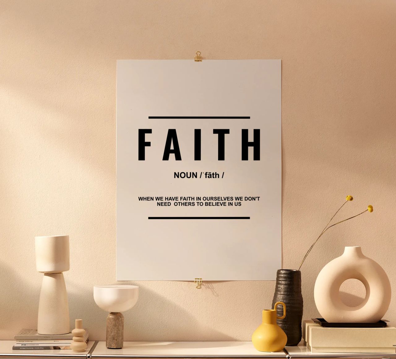 Glaube Definition | Motivationszitat Poster von Inspirify