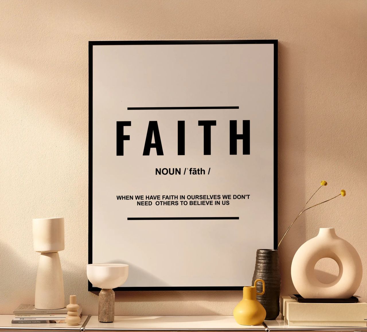 Glaube Definition | Motivationszitat Poster von Inspirify