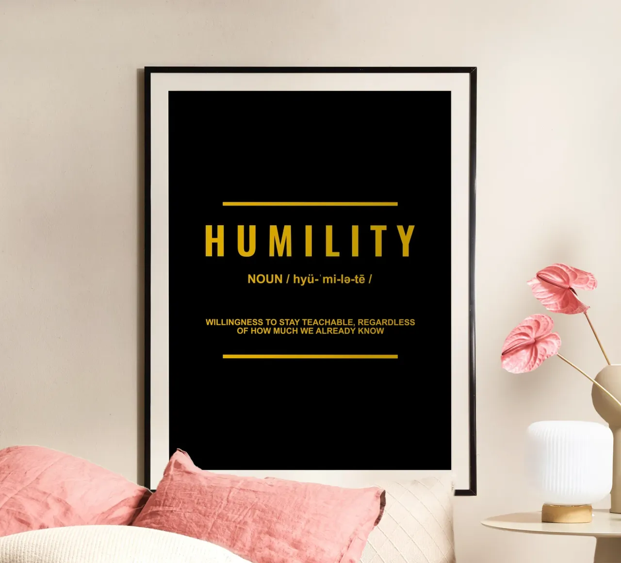 Demut Definition | Motivationszitat Hahnemühle von Inspirify