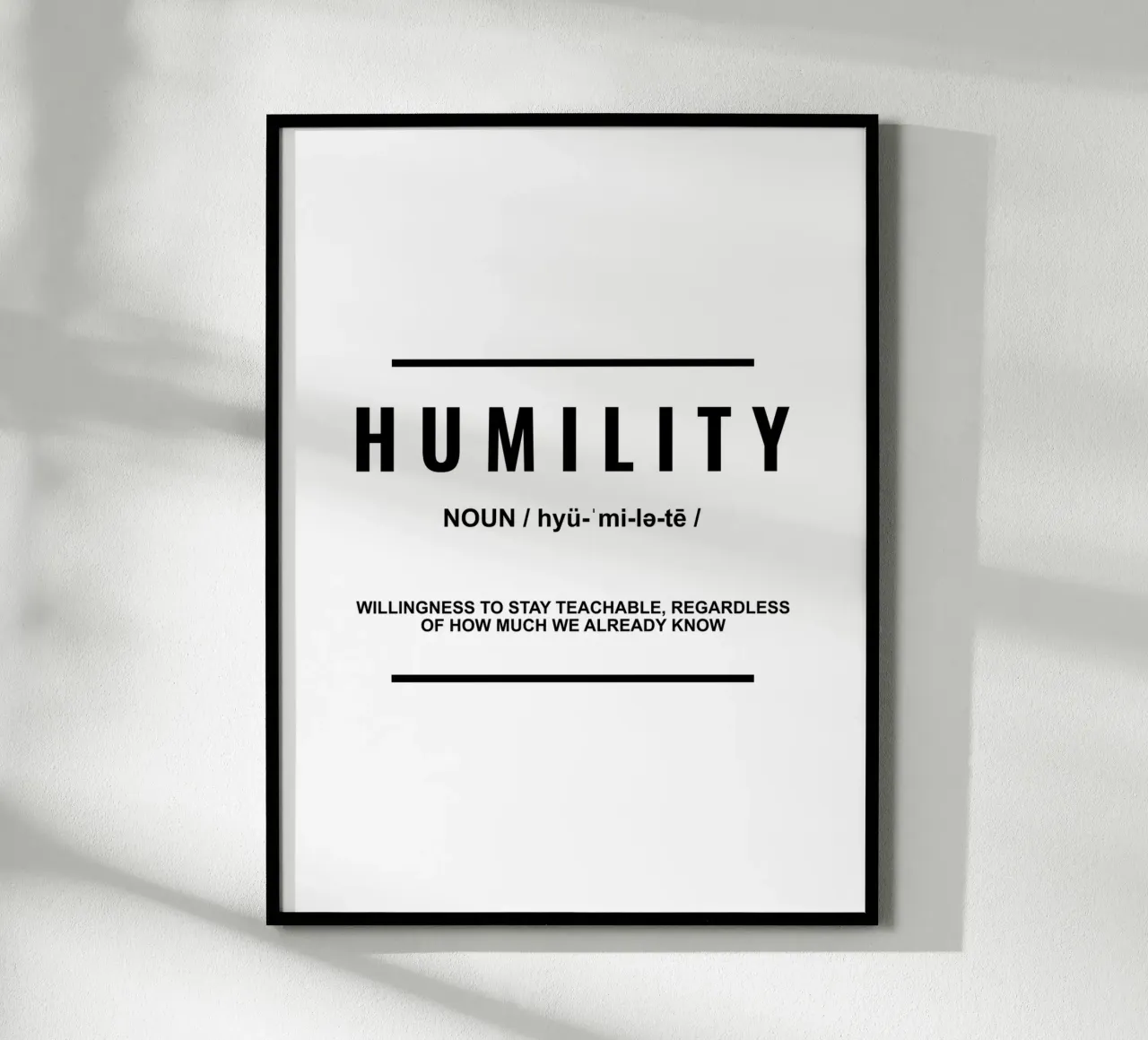 Demut Definition | Motivationszitat Poster von Inspirify