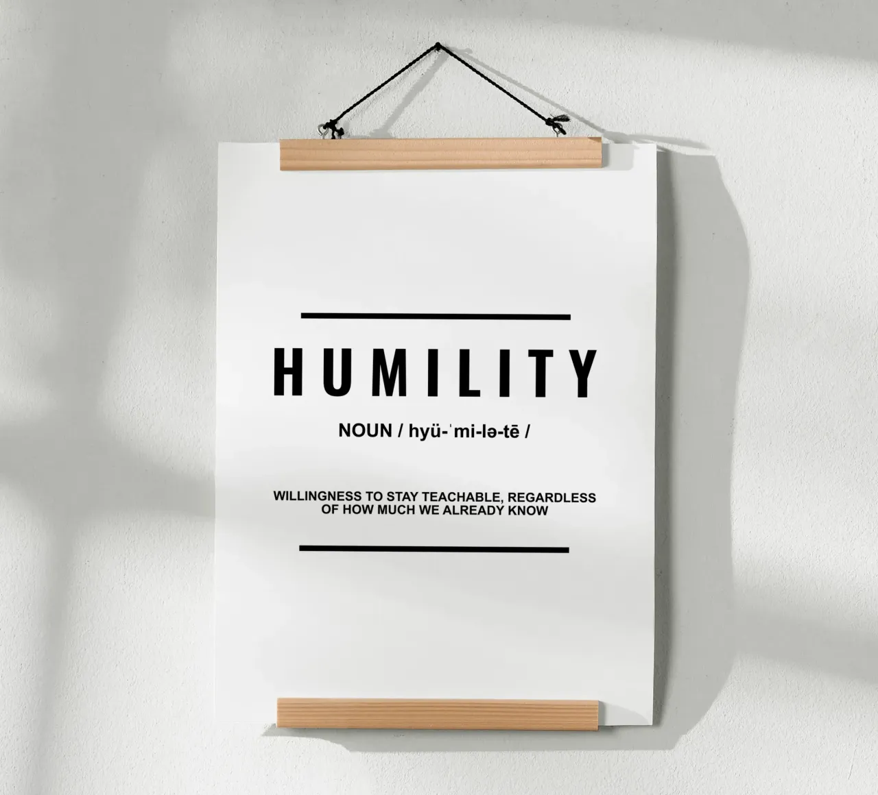 Demut Definition | Motivationszitat Poster von Inspirify