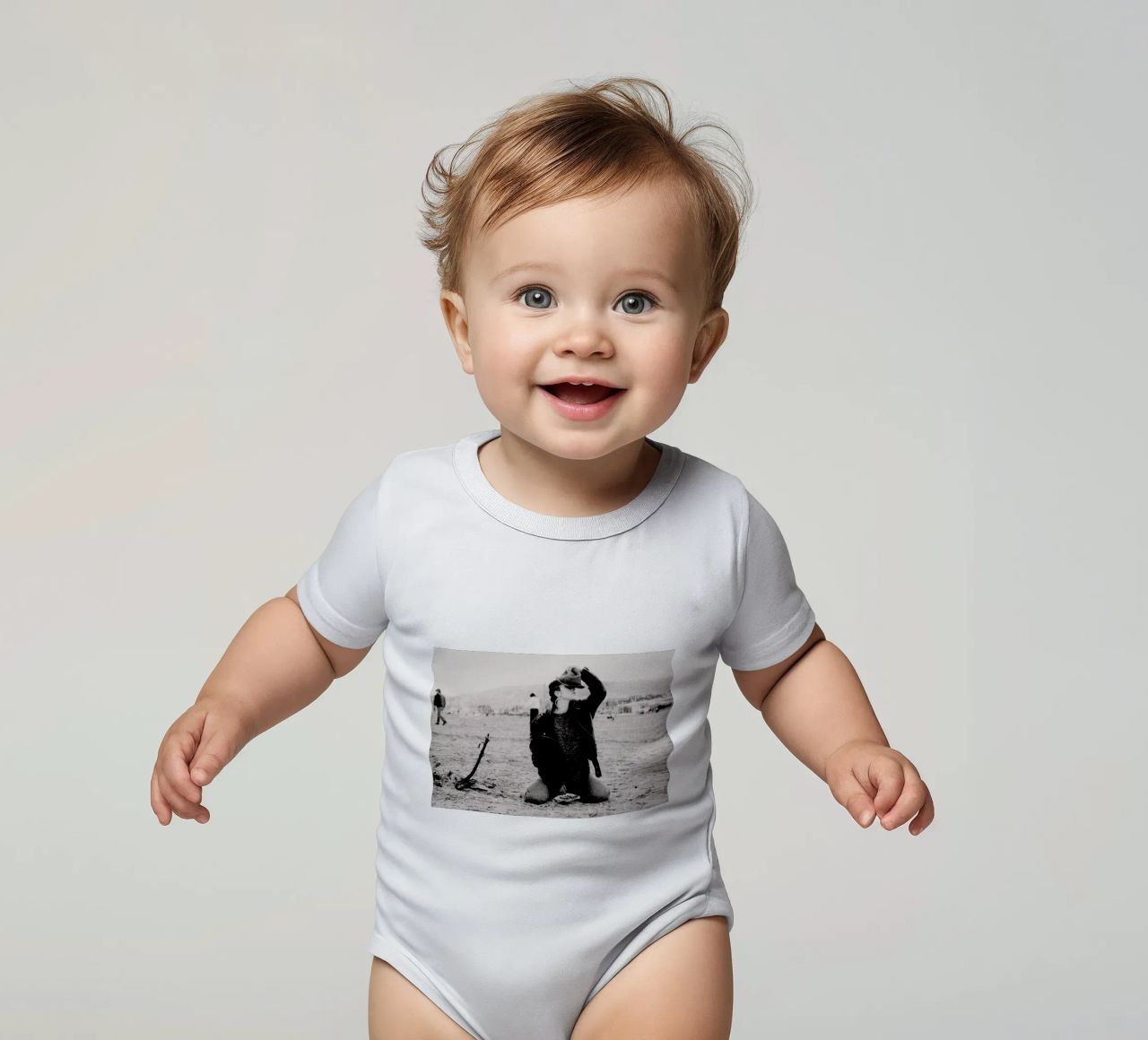 Not Afraid But body neonato maniche corte da Sophie Etchart