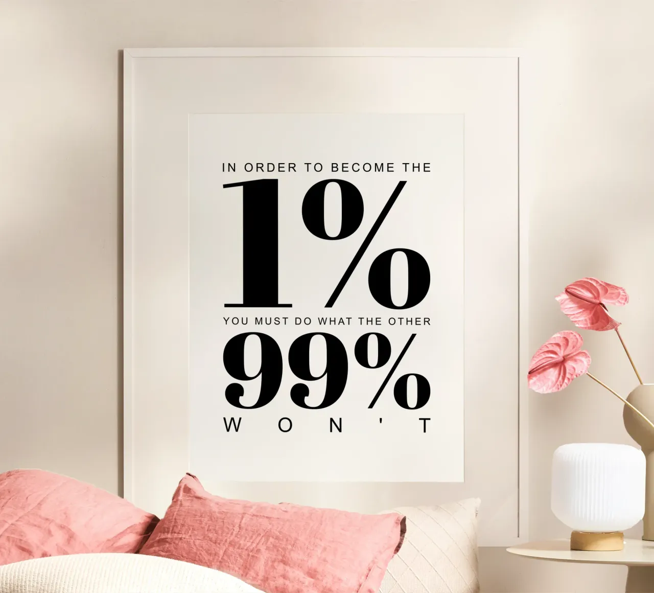 Per diventare l'1% | Citazione motivazionale poster da Inspirify