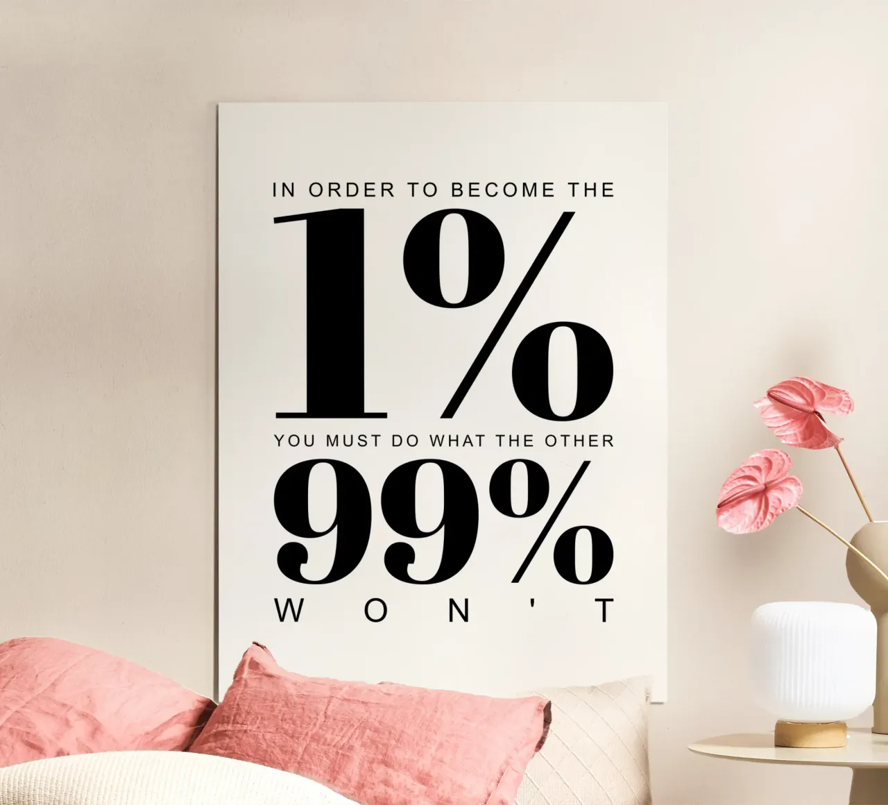 Per diventare l'1% | Citazione motivazionale poster da Inspirify