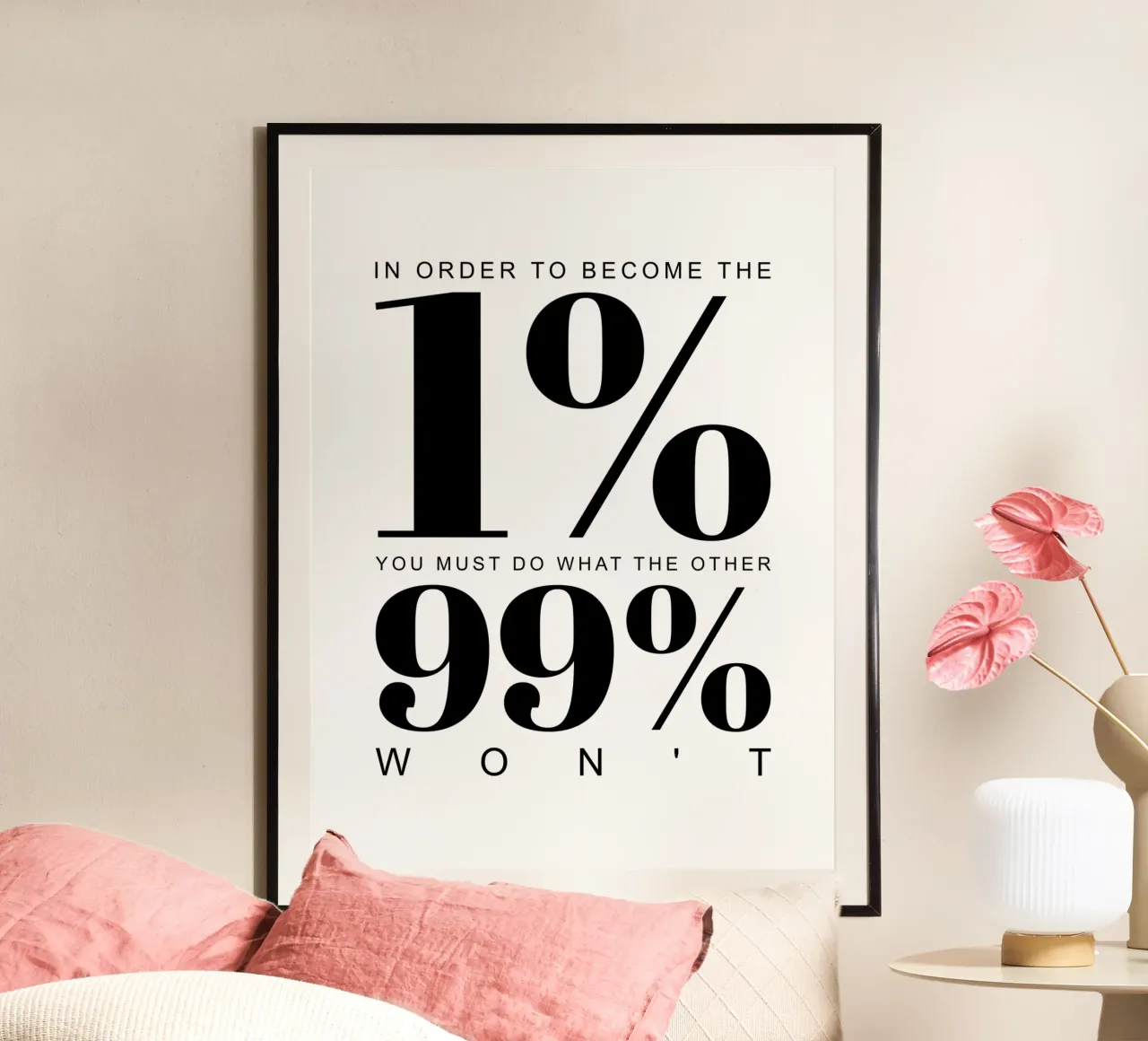 Per diventare l'1% | Citazione motivazionale poster da Inspirify
